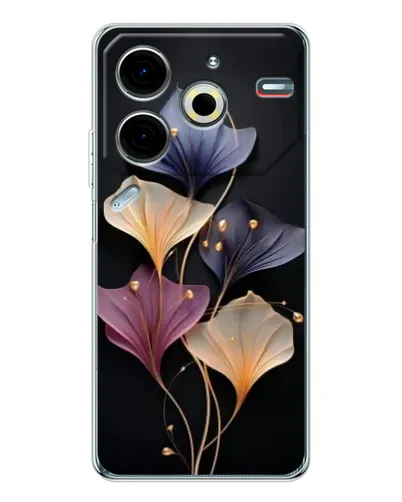 Чехол для TECNO Pova 7 Pro с картинкой «Лиловые цветы грации»