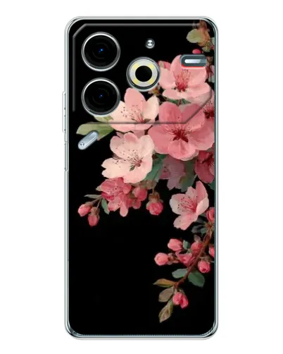 Чехол для TECNO Pova 7 Pro с картинкой «Розовая ветка сакуры»