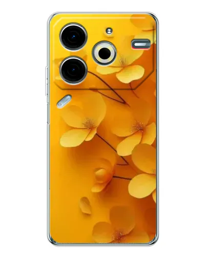 Чехол для TECNO Pova 7 Pro с картинкой «Золотые лепестки»