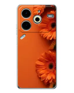 Чохол для TECNO Pova 7 Pro з картинкою «Помаранчеві гербери» Чохол для TECNO Pova 7 Pro з картинкою «Помаранчеві гербери»