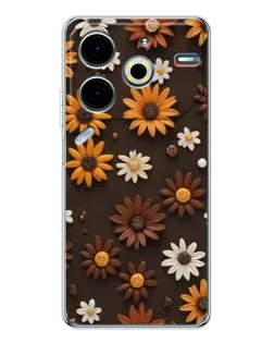 Чохол для TECNO Pova 7 Pro з картинкою «Візерунок з маленьких соняшників» Чохол для TECNO Pova 7 Pro з картинкою «Візерунок з маленьких соняшників»