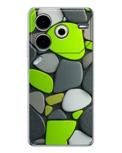 Чехол для TECNO Pova 7 Pro с картинкой «Яркая неоновая галька»