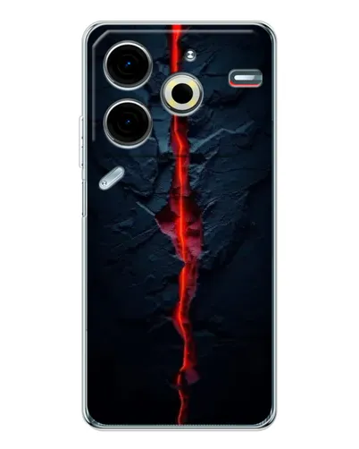 Чехол для TECNO Pova 7 Pro с картинкой «Kрасная лавовая трещина»