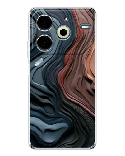 Чехол для TECNO Pova 7 Pro с картинкой «Цветные волны каньона»