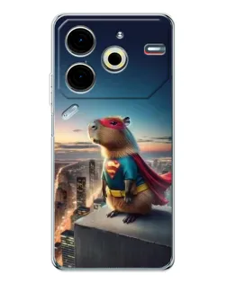 Чохол для TECNO Pova 7 Pro з картинкою «Капі-мен супергерой» Чохол для TECNO Pova 7 Pro з картинкою «Капі-мен супергерой»