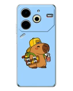 Чохол для TECNO Pova 7 Pro з картинкою «Капібара на скейті» Чохол для TECNO Pova 7 Pro з картинкою «Капібара на скейті»