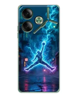 Чехол для TECNO Pova 7 Ultra с картинкой «Jordan Gold Jumpman» Чехол для TECNO Pova 7 Ultra с картинкой «Jordan Gold Jumpman»