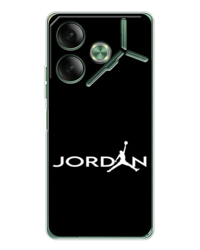 Чехол для TECNO Pova 7 Ultra с картинкой «Jordan White Logo»