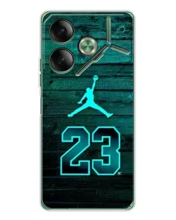 Чехол для TECNO Pova 7 Ultra с картинкой «Jordan Cyan 23» Чехол для TECNO Pova 7 Ultra с картинкой «Jordan Cyan 23»