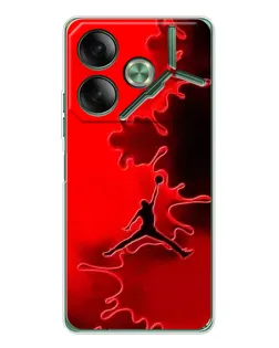 Чехол для TECNO Pova 7 Ultra с картинкой «Jordan Red Smoke» Чехол для TECNO Pova 7 Ultra с картинкой «Jordan Red Smoke»