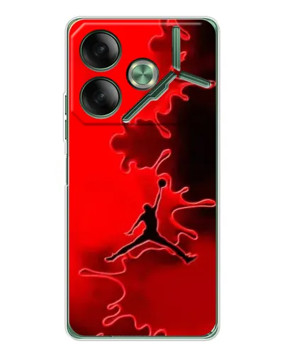 Чехол для TECNO Pova 7 Ultra с картинкой «Jordan Red Smoke»
