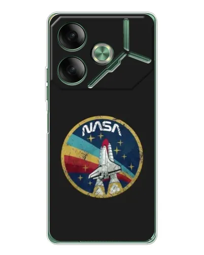 Чехол для TECNO Pova 7 Ultra с картинкой «NASA — эмблема миссии»