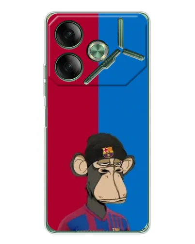 Чехол для TECNO Pova 7 Ultra с картинкой «Bored Ape — фанат Барсы»
