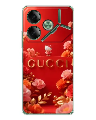 Чехол для TECNO Pova 7 Ultra с картинкой «Gucci — золотой сад»