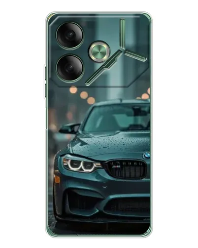 Чехол для TECNO Pova 7 Ultra с картинкой «BMW в огнях города»