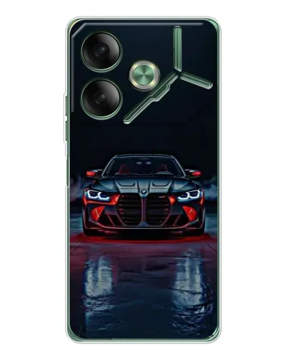Чехол для TECNO Pova 7 Ultra с картинкой «BMW на мокрой дороге»