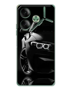 Чехол для TECNO Pova 7 Ultra с картинкой «Черная BMW — профиль» Чехол для TECNO Pova 7 Ultra с картинкой «Черная BMW — профиль»