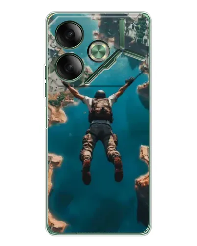 Чехол для TECNO Pova 7 Ultra с картинкой «PUBG — свободное падение»