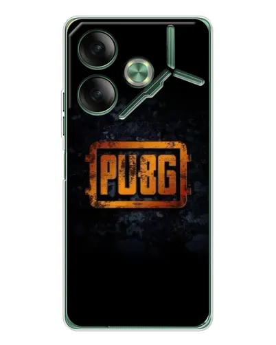 Чехол для TECNO Pova 7 Ultra с картинкой «PUBG — золотой логотип»