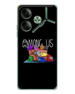 Чехол для TECNO Pova 7 Ultra с картинкой «Логотип Among Us»