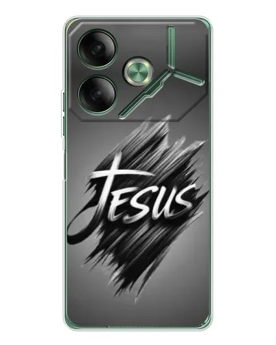 Чехол для TECNO Pova 7 Ultra с картинкой «Надпись Jesus Graffiti»