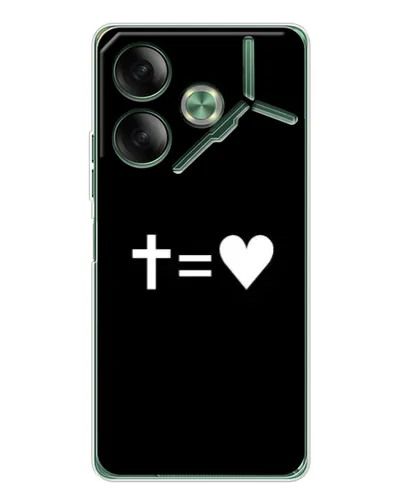 Чехол для TECNO Pova 7 Ultra с картинкой «Крест и Сердце»