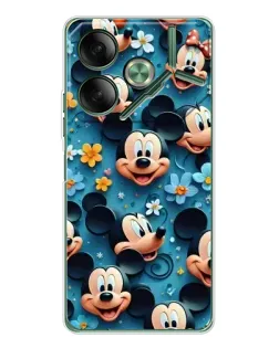 Чехол для TECNO Pova 7 Ultra с картинкой «Паттерн Микки и Минни»