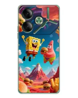 Чехол для TECNO Pova 7 Ultra с картинкой «Космический фастфуд»