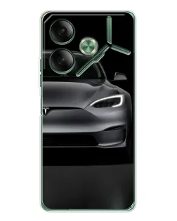 Чехол для TECNO Pova 7 Ultra с картинкой «Tesla Model S Look»