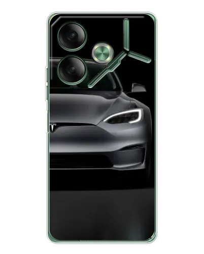 Чехол для TECNO Pova 7 Ultra с картинкой «Tesla Model S Look»