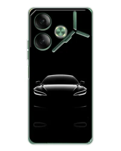 Чехол для TECNO Pova 7 Ultra с картинкой «Силуэт Tesla Night»