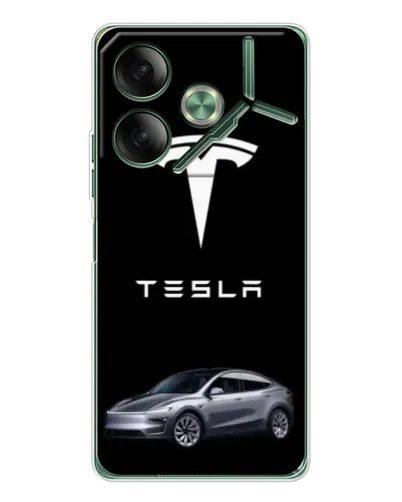Чехол для TECNO Pova 7 Ultra с картинкой «Tesla Model Y»