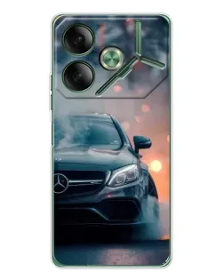 Чехол для TECNO Pova 7 Ultra с картинкой «Mercedes — ночной город» Чехол для TECNO Pova 7 Ultra с картинкой «Mercedes — ночной город»