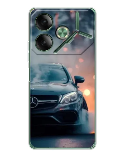 Чехол для TECNO Pova 7 Ultra с картинкой «Mercedes — ночной город»