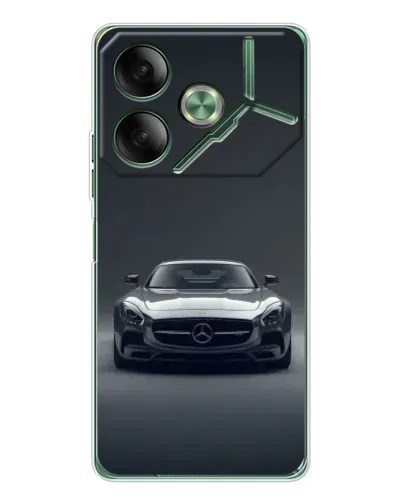 Чехол для TECNO Pova 7 Ultra с картинкой «Mercedes на черном»