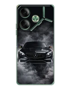 Чехол для TECNO Pova 7 Ultra с картинкой «Mercedes в дыму»