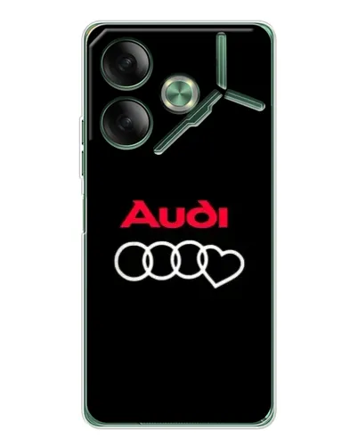 Чехол для TECNO Pova 7 Ultra с картинкой «Логотип Audi Heart»