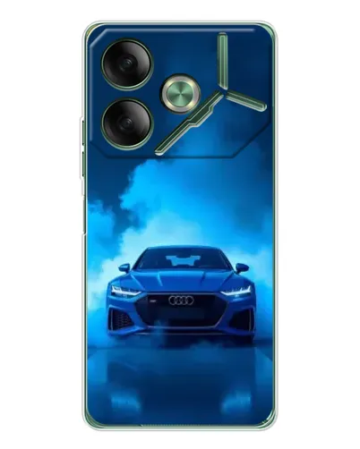 Чехол для TECNO Pova 7 Ultra с картинкой «Audi — голубая энергия»