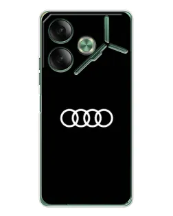 Чехол для TECNO Pova 7 Ultra с картинкой «Audi White Logo» Чехол для TECNO Pova 7 Ultra с картинкой «Audi White Logo»