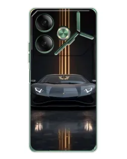 Чехол для TECNO Pova 7 Ultra с картинкой «Lamborghini золотые линии» Чехол для TECNO Pova 7 Ultra с картинкой «Lamborghini золотые линии»