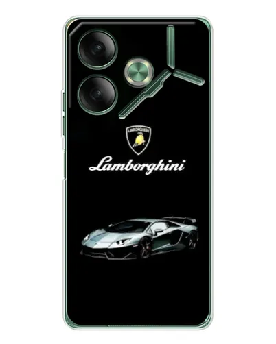 Чехол для TECNO Pova 7 Ultra с картинкой «Логотип Lamborghini классика»