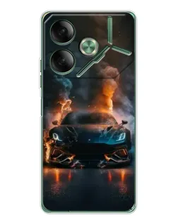 Чехол для TECNO Pova 7 Ultra с картинкой «Lamborghini дымная эстетика»