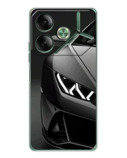 Чехол для TECNO Pova 7 Ultra с картинкой «Lamborghini фары детализация»