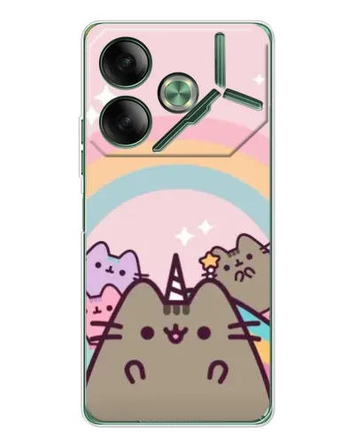 Чехол для TECNO Pova 7 Ultra с картинкой «Единорог Pusheen» Чехол для TECNO Pova 7 Ultra с картинкой «Единорог Pusheen»