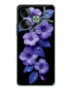 Чехол для TECNO Pova 7 Ultra с картинкой «Фиолетовые цветы с росою» Чехол для TECNO Pova 7 Ultra с картинкой «Фиолетовые цветы с росою»