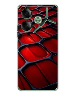 Чехол для TECNO Pova 7 Ultra с картинкой «Красная глянцевая сетка»