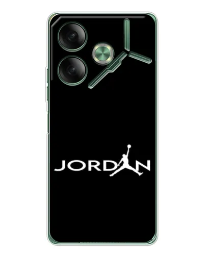 Чехол для TECNO Pova 7 с картинкой «Jordan White Logo» Чехол для TECNO Pova 7 с картинкой «Jordan White Logo»