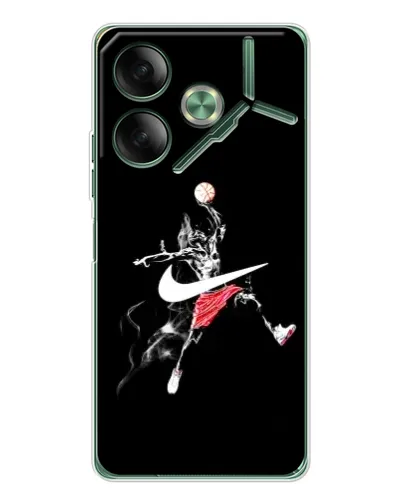 Чехол для TECNO Pova 7 с картинкой «Jordan Jumpman» Чехол для TECNO Pova 7 с картинкой «Jordan Jumpman»