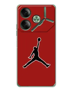 Чехол для TECNO Pova 7 с картинкой «Jordan Red Back»
