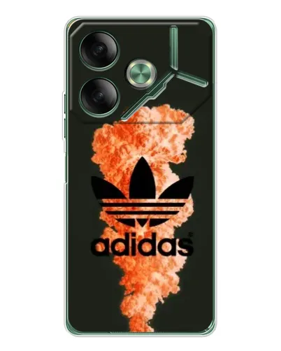 Чехол для TECNO Pova 7 с картинкой «Оранжевый дым Adidas» Чехол для TECNO Pova 7 с картинкой «Оранжевый дым Adidas»